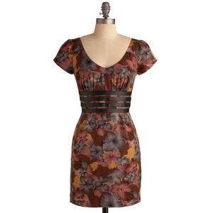 Anthropologie Burlapp Floral‎ Silk Dress L